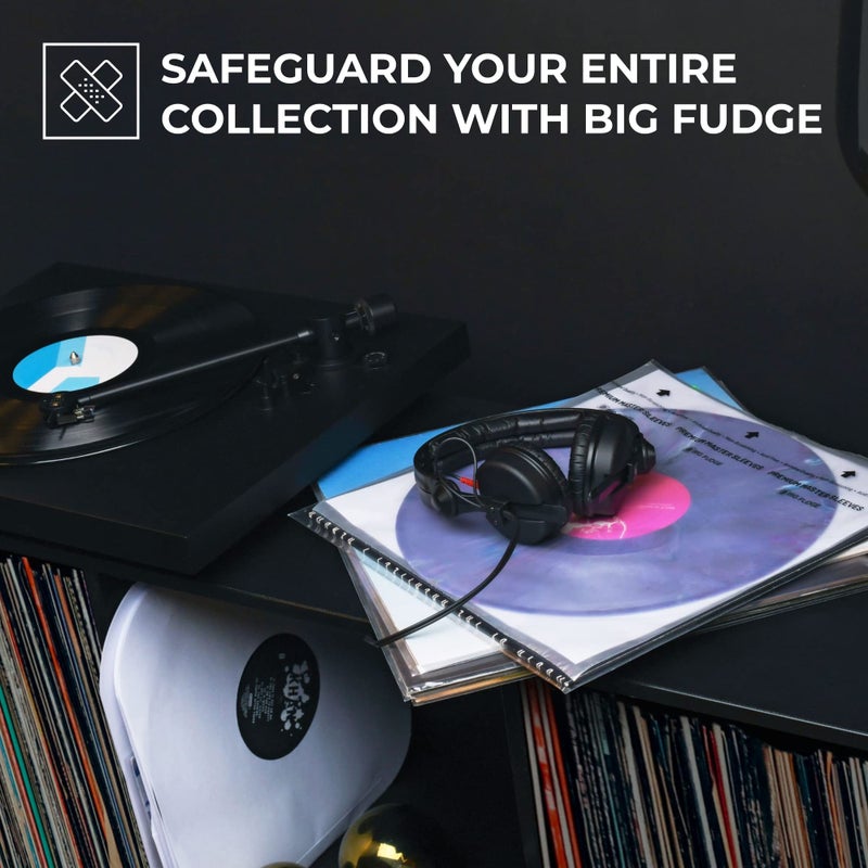 Big Fudge 12" Vinyl Record Sleeves - Inner Sleeves 50 Pack - Anti Static Rice Paper Acid Free Vinyl Covers - Accessories Protect LP Albums from Dust, Dirt & Scratches - Image 3